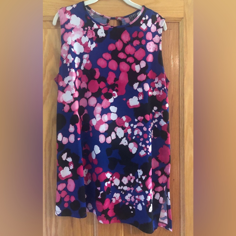 Clara Sun Woo Water Droplets Tunic Tank Asymmetrical Hi-Lo M (12)